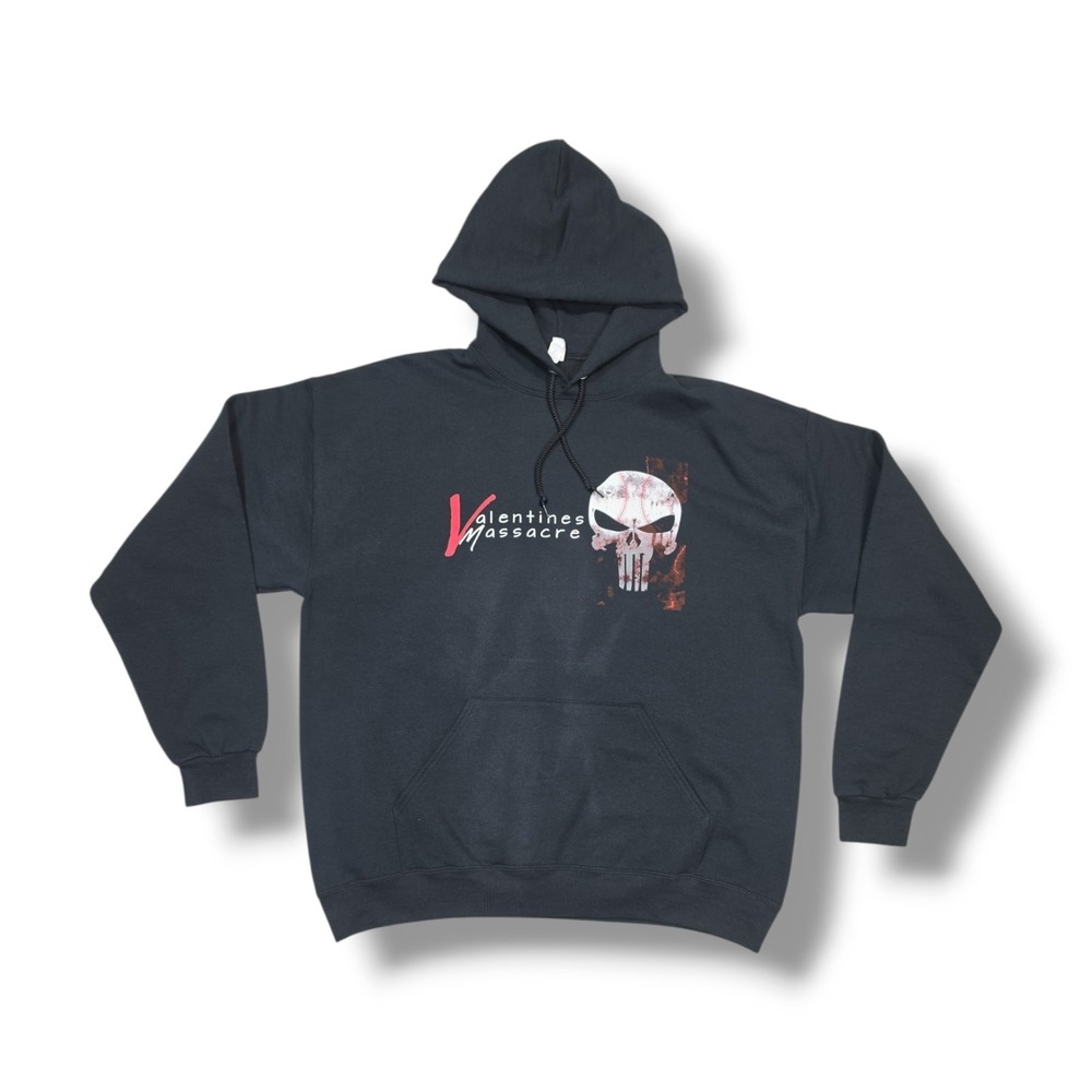 Valentines Massacre Black Fleece Pullover Hoodie Men's XL